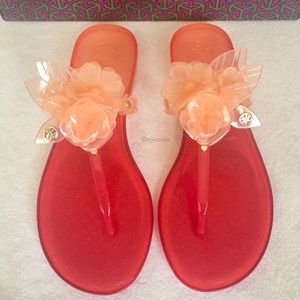 tory burch blossom jelly sandals